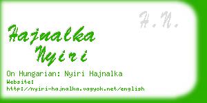 hajnalka nyiri business card